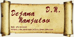 Dejana Manjulov vizit kartica